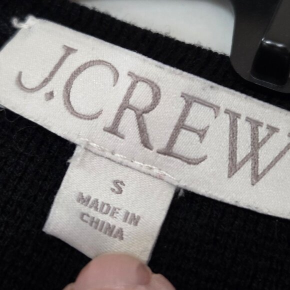 J. Crew Giselle Sweater Blazer Small Black Wool Blend Relaxed Fit Preppy #BO154 - Picture 8 of 13